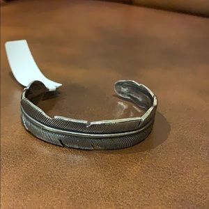 Jean Claude stainless steel feather bracelet NWT